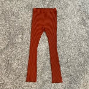 Simon Miller Cyrene Women's Size S Ribbed Lettuce Edge Orange Pull On Pants